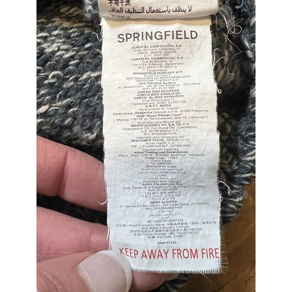 springfield lambs wool Blend  sweater pullover Mens Medium‎ Multicolor - Picture 12 of 14